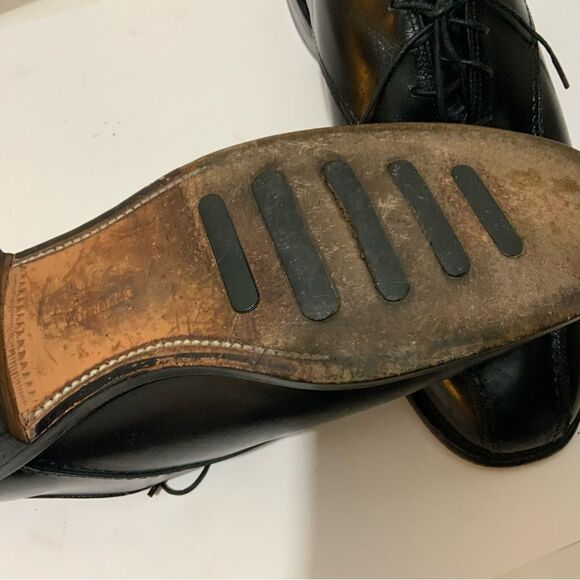 Allen Edmonds 2402 SAXON Bicycle Toe Black Oxford Dress Shoes Men’s Sz 9 C USA - Picture 10 of 16